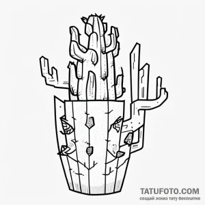 Cactus - эскиз тату (№1749722677_0, 12.06.2025 10:04) — Tatufoto.com