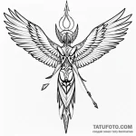 Hermes’ wings — эскиз тату (№1749723769_0, 12.06.2025 10:22) — Tatufoto.com