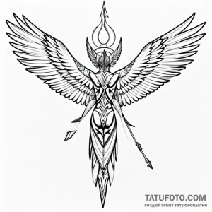 Hermes' wings - эскиз тату (№1749723769_0, 12.06.2025 10:22) — Tatufoto.com