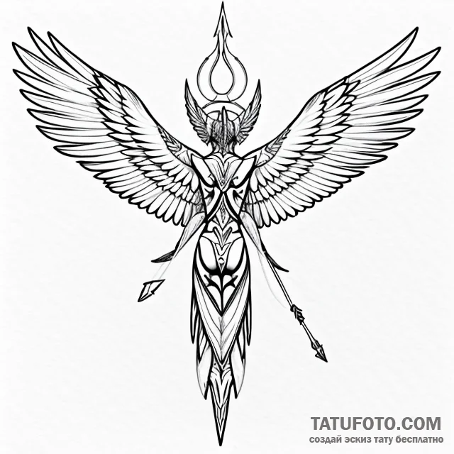 Hermes' wings - эскиз тату (№1749723769_0, 12.06.2025 10:22) — Tatufoto.com