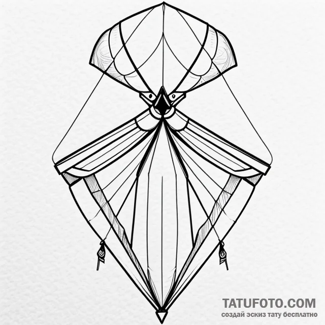 Kite - эскиз тату (№1749725957_0, 12.06.2025 10:59) — Tatufoto.com