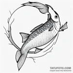 Crucian carp — эскиз тату (№1749727780_0, 12.06.2025 11:29) — Tatufoto.com