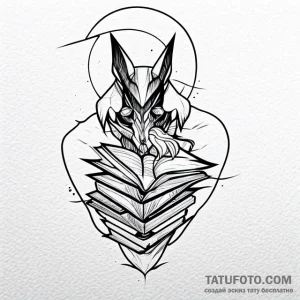 Book - эскиз тату (№1749729967_0, 12.06.2025 12:06) — Tatufoto.com
