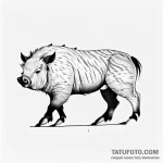 Boar — эскиз тату (№1749730333_0, 12.06.2025 12:12) — Tatufoto.com
