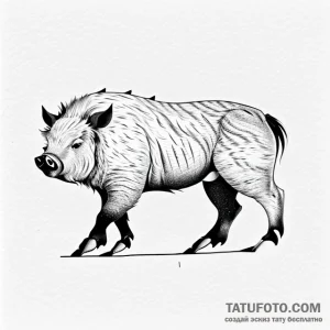 Boar - эскиз тату (№1749730333_0, 12.06.2025 12:12) — Tatufoto.com