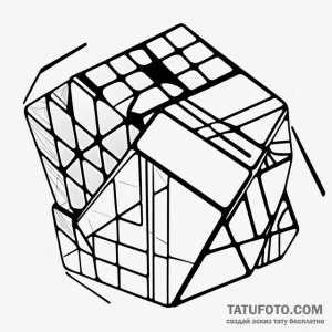 Rubik's cube - эскиз тату (№1749730698_0, 12.06.2025 12:18) — Tatufoto.com