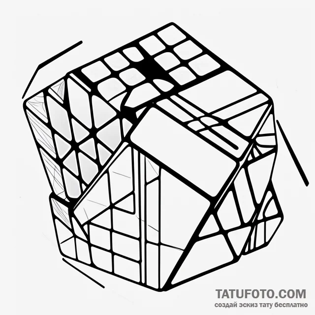 Rubik’s cube — эскиз тату (№1749730698_0, 12.06.2025 12:18) — Tatufoto.com