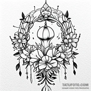 Bells (flower) - эскиз тату (№1749731791_0, 12.06.2025 12:36) — Tatufoto.com