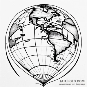 World map - эскиз тату (№1749733612_0, 12.06.2025 13:06) — Tatufoto.com
