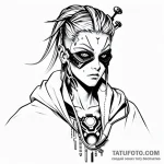 Cyberpunk — эскиз тату (№1749735437_0, 12.06.2025 13:37) — Tatufoto.com