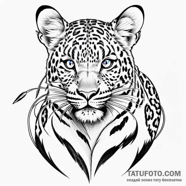 Leopard — эскиз тату (№1749735803_0, 12.06.2025 13:43) — Tatufoto.com