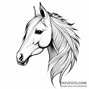 Horse - эскиз тату (№1749736533_0, 12.06.2025 13:55) — Tatufoto.com
