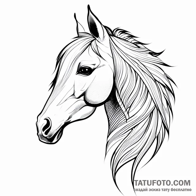 Horse - эскиз тату (№1749736533_0, 12.06.2025 13:55) — Tatufoto.com