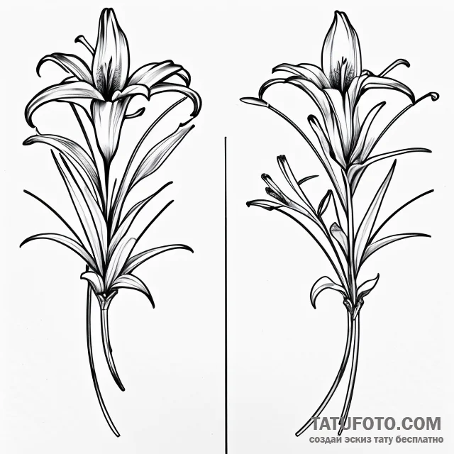 Lily — эскиз тату (№1749736897_0, 12.06.2025 14:01) — Tatufoto.com