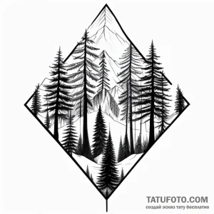 Forest - эскиз тату (№1749739452_0, 12.06.2025 14:44) — Tatufoto.com