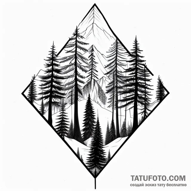 Forest - эскиз тату (№1749739452_0, 12.06.2025 14:44) — Tatufoto.com