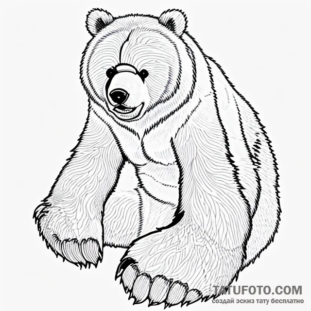 Bear's paw - эскиз тату (№1749739815_0, 12.06.2025 14:50) — Tatufoto.com