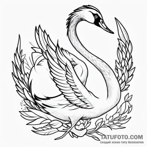 Swan - эскиз тату (№1749740910_0, 12.06.2025 15:08) — Tatufoto.com
