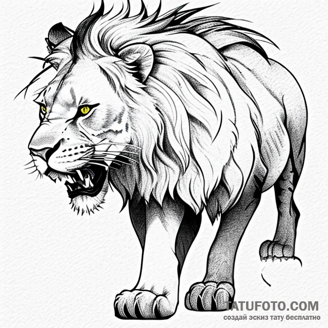 Lioness - эскиз тату (№1749741639_0, 12.06.2025 15:20) — Tatufoto.com