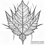 Leaf — эскиз тату (№1749742733_0, 12.06.2025 15:38) — Tatufoto.com