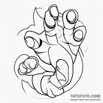 Paw — эскиз тату (№1749744553_0, 12.06.2025 16:09) — Tatufoto.com