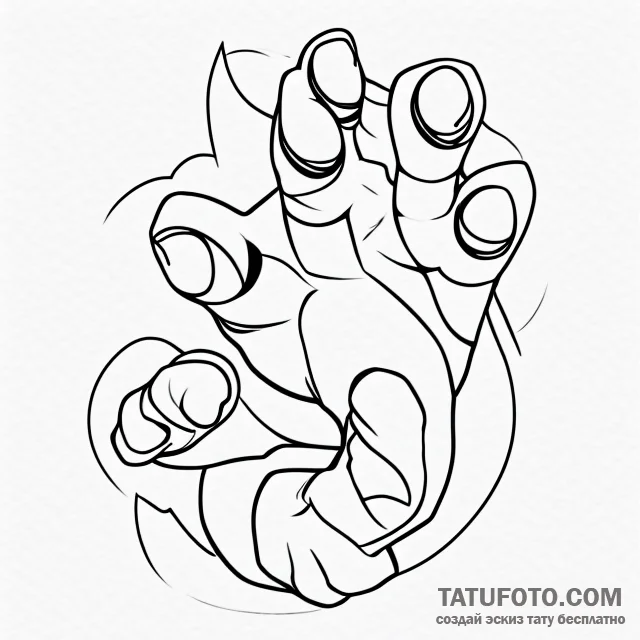 Paw - эскиз тату (№1749744553_0, 12.06.2025 16:09) — Tatufoto.com