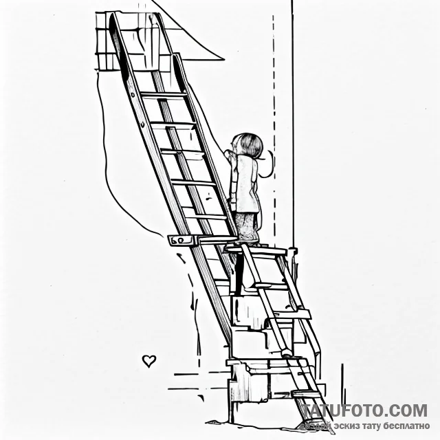 Ladder — эскиз тату (№1749746376_0, 12.06.2025 16:39) — Tatufoto.com