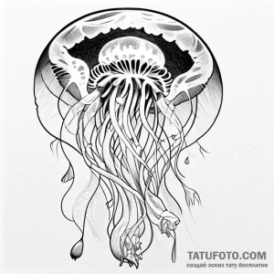 Jellyfish - эскиз тату (№1749747835_0, 12.06.2025 17:03) — Tatufoto.com
