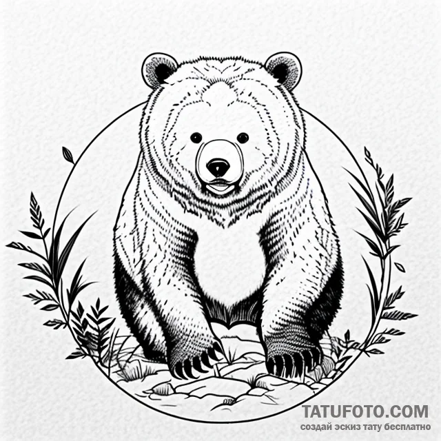 Bear - эскиз тату (№1749748565_0, 12.06.2025 17:16) — Tatufoto.com