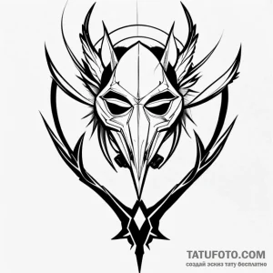 Mask - эскиз тату (№1749748929_0, 12.06.2025 17:22) — Tatufoto.com