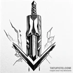 Thor’s hammer — эскиз тату (№1749749846_0, 12.06.2025 17:37) — Tatufoto.com