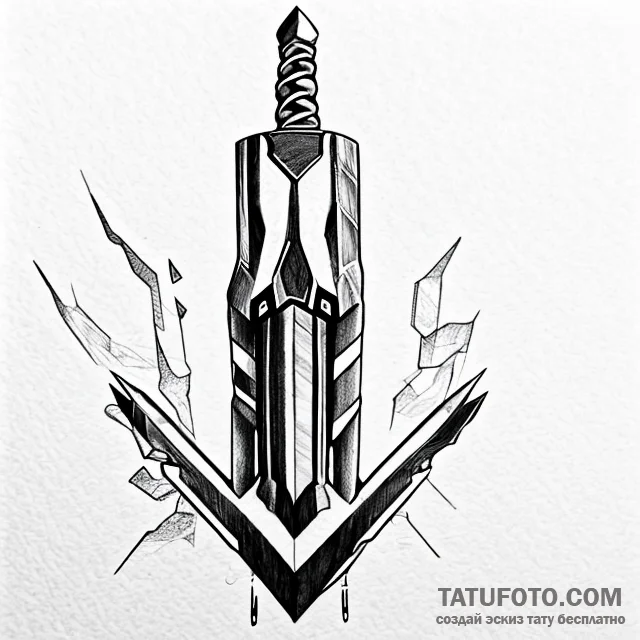 Thor's hammer - эскиз тату (№1749749846_0, 12.06.2025 17:37) — Tatufoto.com
