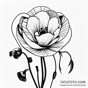 Poppy - эскиз тату (№1749750671_0, 12.06.2025 17:51) — Tatufoto.com