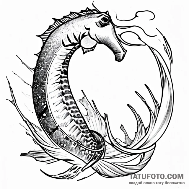 Seahorse - эскиз тату (№1749751959_0, 12.06.2025 18:12) — Tatufoto.com