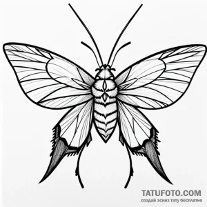 Moth - эскиз тату (№1749753052_0, 12.06.2025 18:30) — Tatufoto.com
