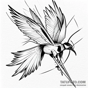 Fly - эскиз тату (№1749754243_0, 12.06.2025 18:50) — Tatufoto.com