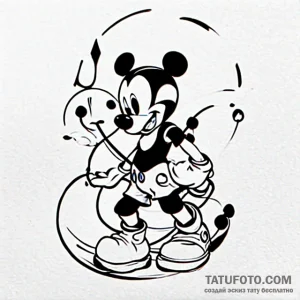 Mickey mouse - эскиз тату (№1749756162_0, 12.06.2025 19:22) — Tatufoto.com