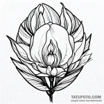 Magnolia — эскиз тату (№1749756895_0, 12.06.2025 19:34) — Tatufoto.com
