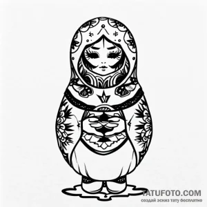 Matryoshka doll - эскиз тату (№1749758356_0, 12.06.2025 19:59) — Tatufoto.com