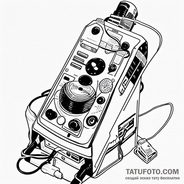 Tape recorder — эскиз тату (№1749759086_0, 12.06.2025 20:11) — Tatufoto.com