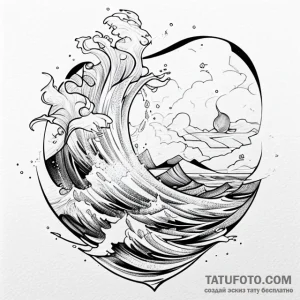 Sea - эскиз тату (№1749760181_0, 12.06.2025 20:29) — Tatufoto.com