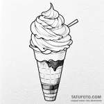 Ice cream — эскиз тату (№1749760546_0, 12.06.2025 20:35) — Tatufoto.com