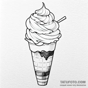 Ice cream - эскиз тату (№1749760546_0, 12.06.2025 20:35) — Tatufoto.com