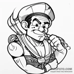 Popeye the sailor — эскиз тату (№1749761638_0, 12.06.2025 20:53) — Tatufoto.com