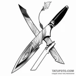 Knife — эскиз тату (№1749763289_0, 12.06.2025 21:21) — Tatufoto.com