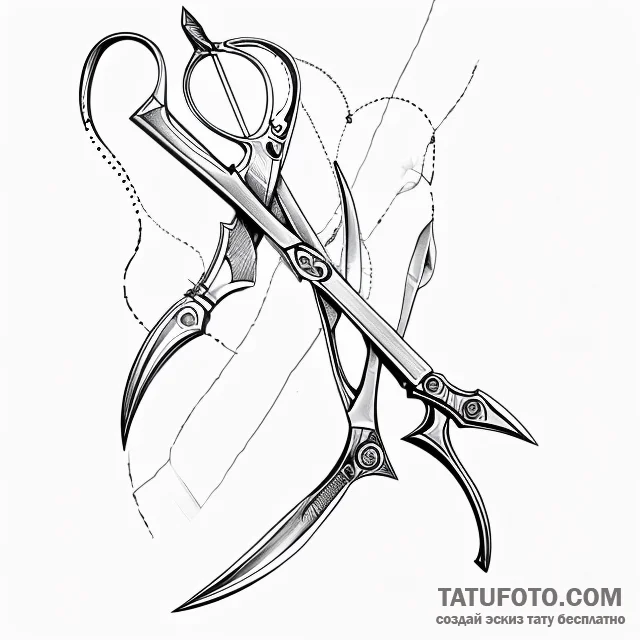 Scissors — эскиз тату (№1749764478_0, 12.06.2025 21:41) — Tatufoto.com