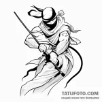 Ninja — эскиз тату (№1749766508_0, 12.06.2025 22:15) — Tatufoto.com