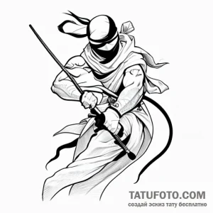 Ninja - эскиз тату (№1749766508_0, 12.06.2025 22:15) — Tatufoto.com