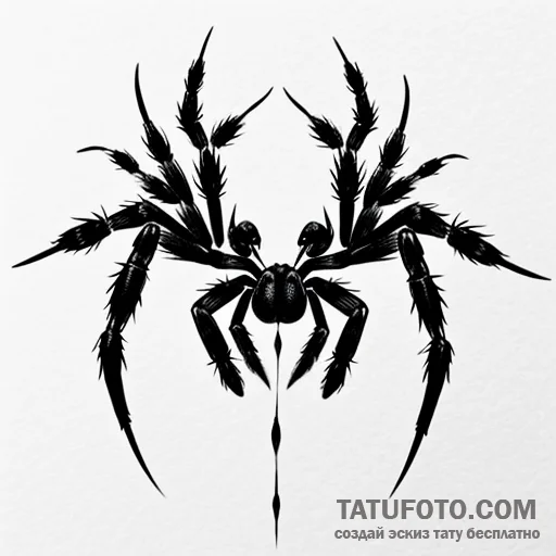 Black widow (spider) - эскиз тату (№1749766630_0, 12.06.2025 22:17) — Tatufoto.com