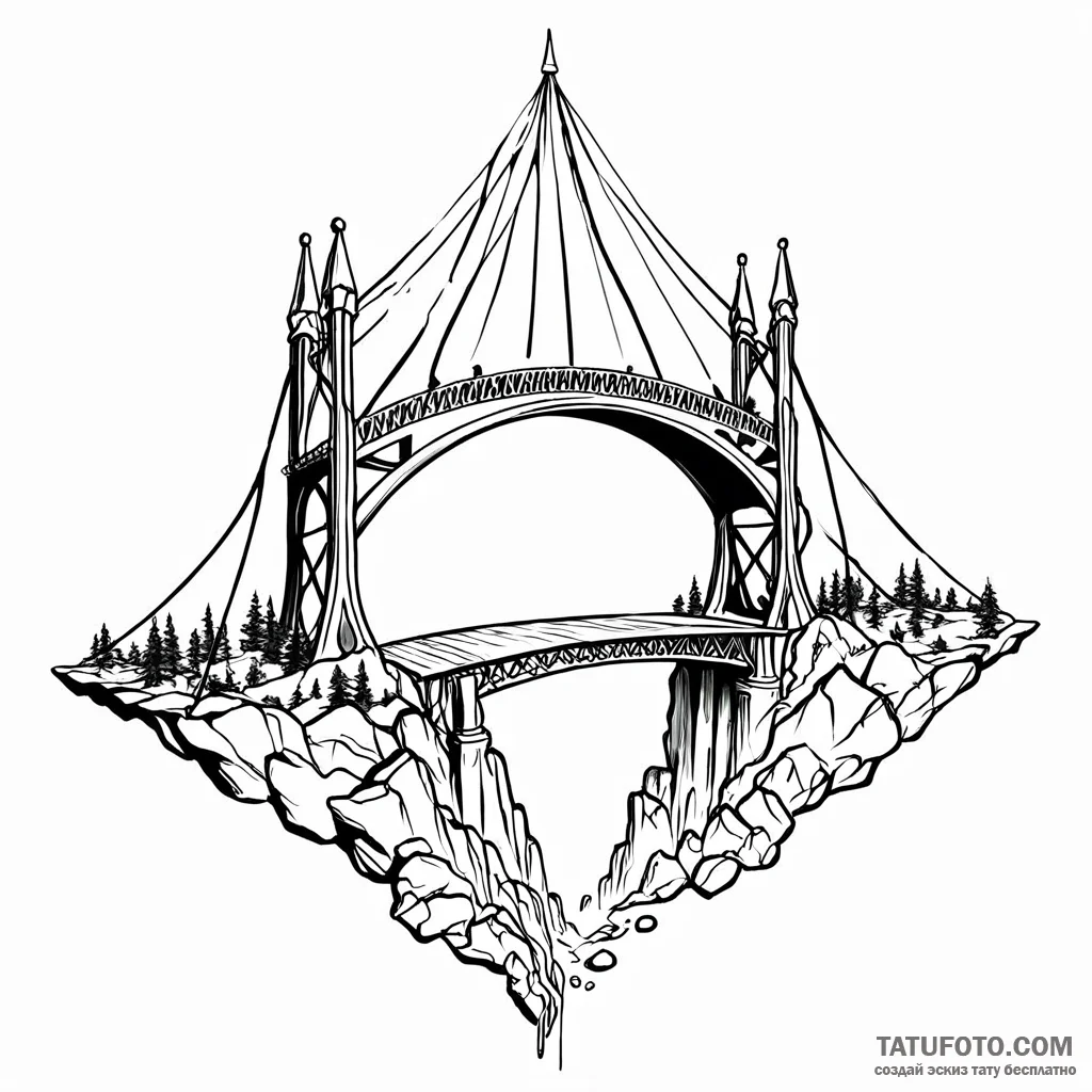 Bifrost bridge — эскиз тату (№1749769532_0, 12.06.2025 23:05) — Tatufoto.com